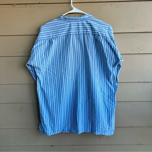 J.Jill Stripes Collared Long Sleeve Blouse - Women's Size M - Picture 6 of 6